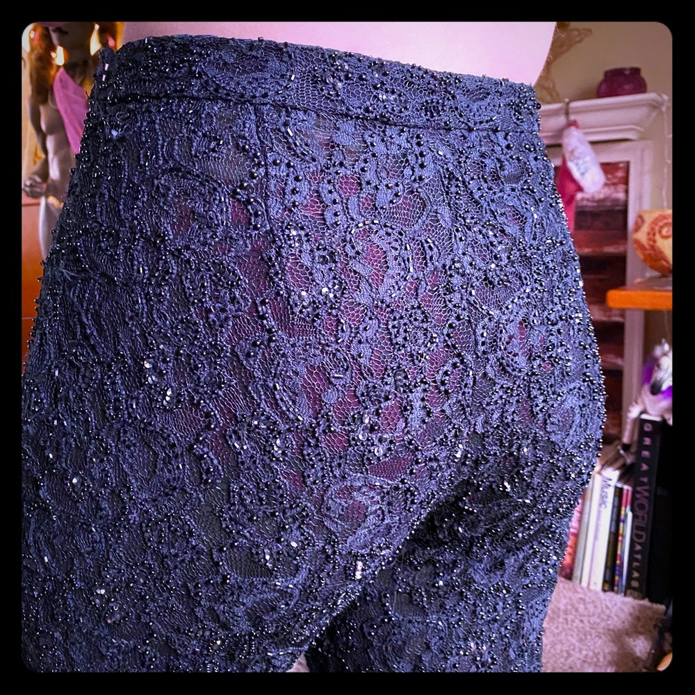 INC Black lace🖤beaded dress pants